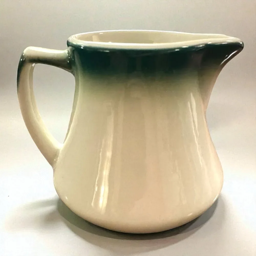 Vintage McNichol China Restaurantware Green Airbrush Creamer